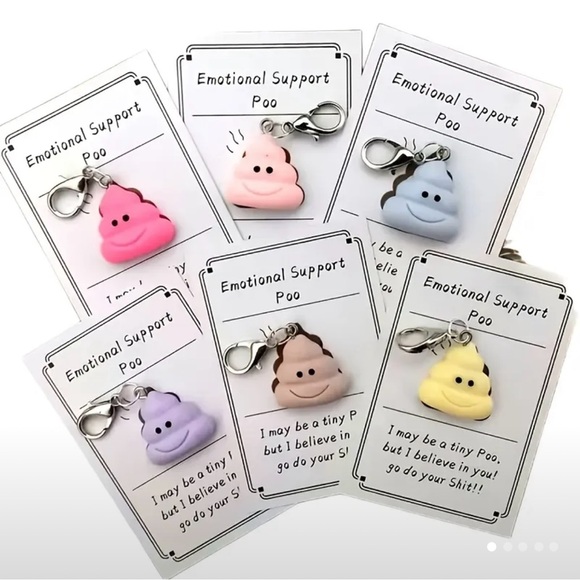 Other - Emotional Support Poo Keychain Set - Multicolor